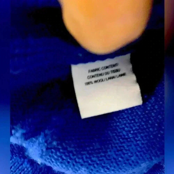 Derek Lam Denim Cropped Sweater S/P Blue V-Neck Pullover Knit Boxy Designer - Picture 5 of 7